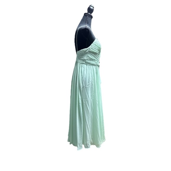 ASOS Midi Elegant Mint Green Sleeveless Dress Size 8 - Picture 4 of 10